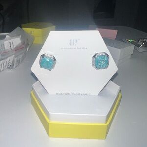 Chic Silver and Turquoise Earrings